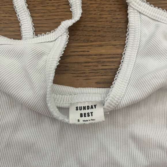 The perfect little coquette white lace tank top from Aritzia! - Picture 2 of 5